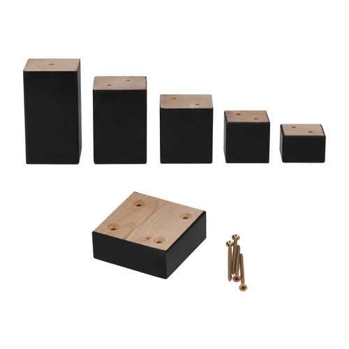 Möbelfüße holz eckig set - möbelfüße,