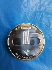 Silbermünze 20, gr. 200Slowakische Kronen Slowenski OlympskiTim  Ausgabe 1996(3