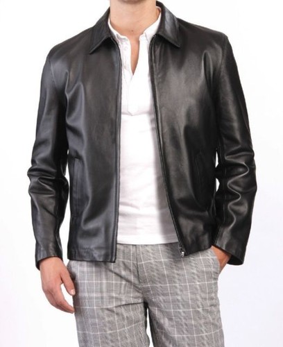 Neu herren lederjacke schwarz - neu,