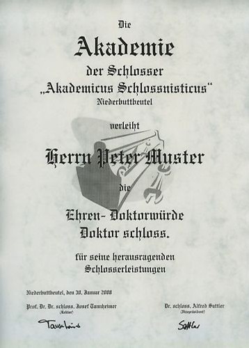 Diplom urkunde ehren - urkunde,