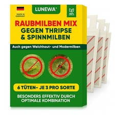 Raubmilben Mix Gegen Spinnmilben & Thripse  Ambly. Calif. & Cuc. Tüten LUNEWA®