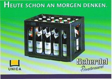 Brauerei Scherdel Hof, Werbeaufkleber UNICA Kasten