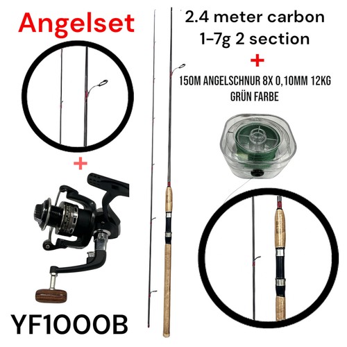 Angelset carbon spinnrute - angelset,