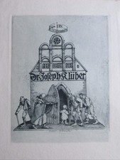 Radierung, Exlibris Dr. Joseph