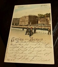 Ak 1900 Gruss aus Berlin Universität - Neue Wache, Soldaten und Personen