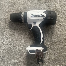 Makita DHP453 Bohrhammer 18 V Bediengerät weiß nur Werkzeug 13 mm Bohrfutter gebraucht