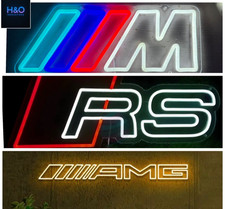 BMW M/RS/AMG Logo LED-Leuchtreklame beleuchtetes Autodekor Neonschild