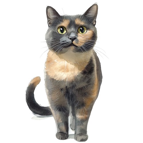 10x sticker schildpatt - schildpatt, katze