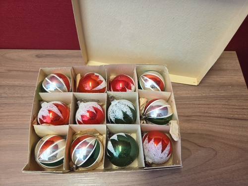 Ddr christbaumkugeln glas - 12,