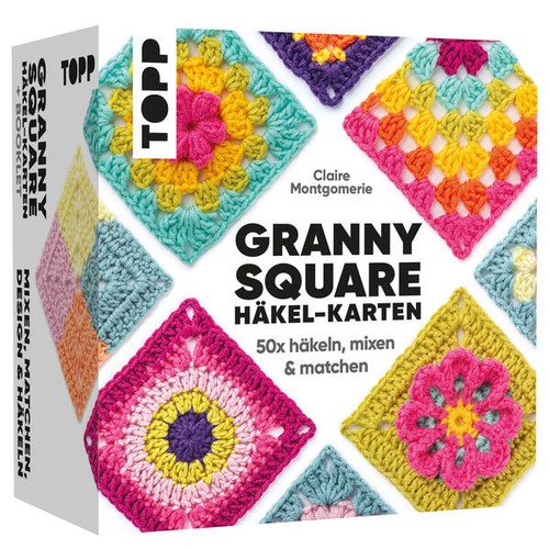 Granny square häkel karten - granny, häkel-karten