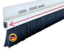 Bürstendichtung Streifenbürste Türdichtung Türbürste Dichtung 1000 - 2000 mm Alu