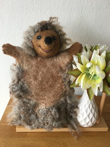 Handpuppe igel filz - igel,