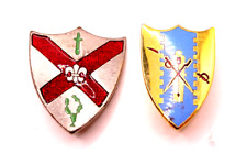 ARMY CREST Metall Abzeichen Pin bunt emailliert Emailleabzeichen mit Nadel 2 St.