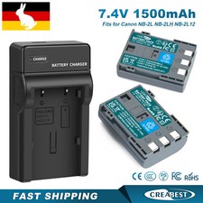 2 Akkus+ Ladegerät für CANON NB-2LH EOS 350D 400D G7 G9 BP-2L12 BP-2L14 BP-2L5