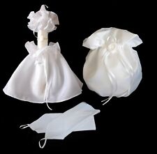 Kerzentuch Beutel Handschuhe zu Kommunionkleid Taufkleid Blumenmädchen Kleid neu