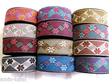 Borte Webband Zierband Floral verschiedene Farben lfm 25mm breit  B184