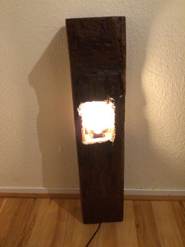 Stehlampe eichenbalken - stehlampe,