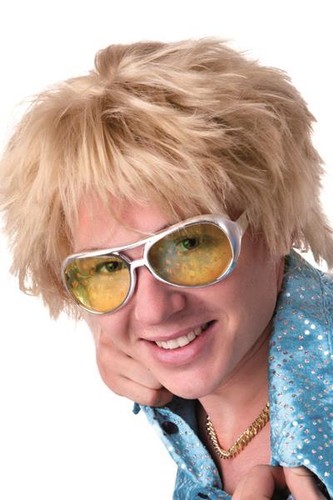 Kurze herrenperücke blond - kurze,
