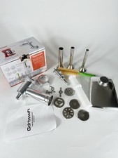 Fleischwolf-Aufsatz kompatibel mit KitchenAid Standmixern, Edelstahl