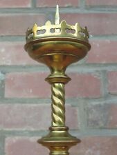 ALTER LEUCHTER ALTARLEUCHTER BRONZE / MESSING FRENCH ANTIK SAKRAL KIRCHE 30 CM