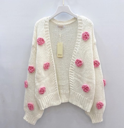 Rosen cardigan strickjacke - rosen,