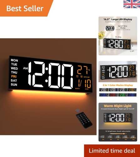Stylische led wanduhr - 16,5",