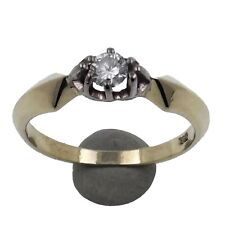 Ring 585 Gold 14 Karat Gelbgold,Weißgold  Diamant 0,15 Ct Damen Wert 690,-