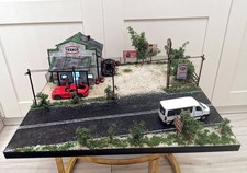 Diorama 1:43 Makieta 1/43 Texaco gas station Models Handmade Jamadiorama Model 