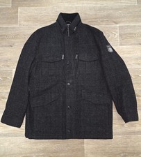 Engbers Herren Winterjacke Gr.56 Grau/Schwarz 60%Wolle Top Zustand