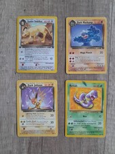 4 Pokemon Karten Team Rocket 1 Edition Konvolut Sammlung Blitza Machomei Rar TCG