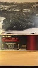 Sharp QT-CD45H(GY) Vintage Boombox Ghetto Blaster – CD / Kassette / Radio