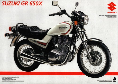 Prospekt suzuki 650 - x, gs