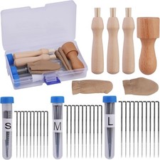 Nadelfilz-Set, Nadelfilzzubehör mit Filznadeln in 3 Größen, Fi