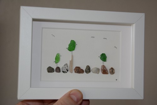 Handgemachtes seeglas bild - handgemachtes, seeglas-bild