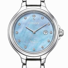 Citizen Super-Titanium ECO-DRIVE Saphirglas 10 ATM WR Solar-Damenuhr EW2680-84N