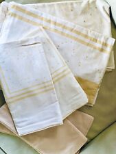 Edles Marken Bettwäsche Set „ Kaeppel“ 4/6 teilig helles gelb-beige 100% Cotton