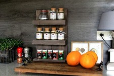 Holz Gewürzregal Standregal