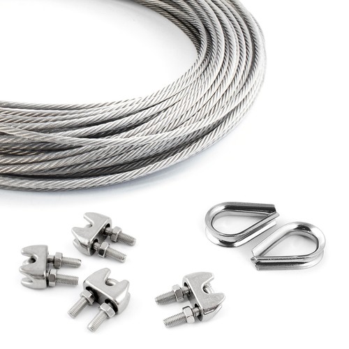Set edelstahlseil zubehör - edelstahlseil,