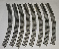 8x Fleischmann Piccolo 9125 - geb. Gleis R225,6 - je 45°- Spur N 