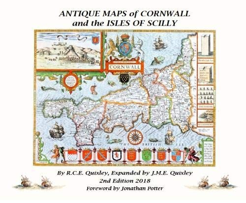 Antique maps cornwall and - antique,