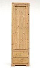 Massivholz Hoch-schrank 59x204x43cm Kiefer massiv gelaugt geölt Mehrzweckschrank
