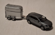 WIKING 1:87 Nr. 066 03 41 Audi Q 7 mit Pferdeanhänger grau-met.
