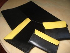 chices 4 tlg. Damen Lederset Collegemappe/ Geldbörse/ Brieftasche/Schliüsseletui