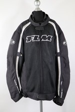 FLM Herren Motorradjacke Gr 5XL schwarz weiß Racing Protektoren Second Hand