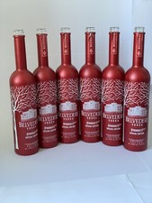 6x Belvedere RED Vodka 0,7l Flasche OHNE DECKEL leer deko Shisha Spardose hookah