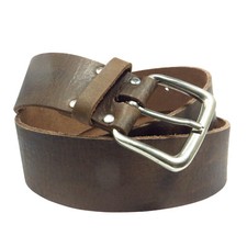 Ledergürtel 5 cm dunkelbraun eigener Fertigung Büffelleder Bundweite messen
