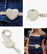 Weat Heart Belt Taupe Herz Tasche Gürtel Leder Beige zum Dirndl NEU OVP NP125€ 