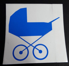 Linienbus-Aufkleber Kinderwagen Stellplatz ÖPNV Straßenbahn Bus Nahverkehr 80er