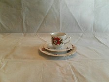 Sammelgedeck Sammeltasse Bavaria Schirnding Porzellanrelief Kante Weihnachsstern