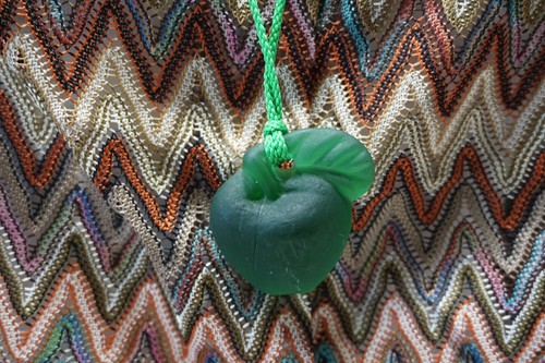 Glas apfel anhänger mit - apfel,
